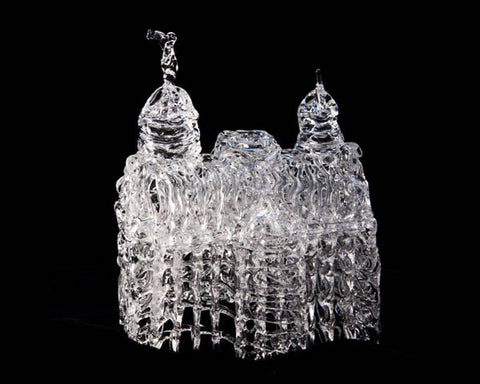 SPUN GLASS  handmade win Vernal Utah Temple